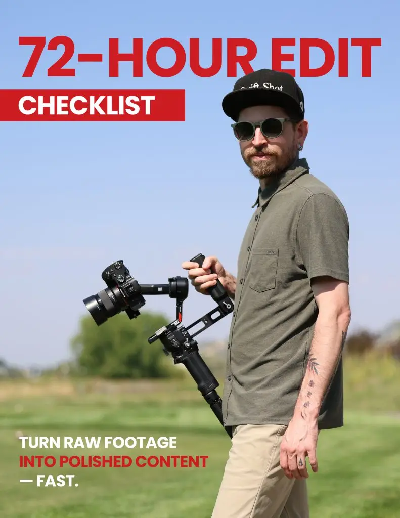photographer with camera and mount equipment walking onto a fairway