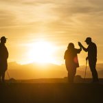 veterans golfing at dusk in buffalo wyoming