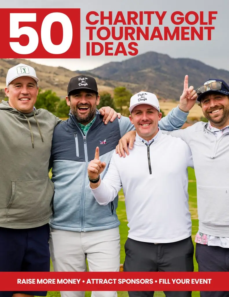 group of 4 golfers that are celebrating on the golf course in Colorado