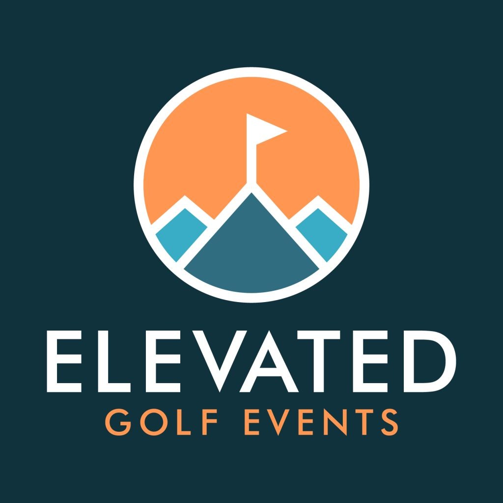 mountains with pin flag on top in circle