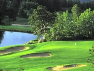 Golf course fairway at the Golf Club at Fox Acres near Red Feather Lakes, Colorado