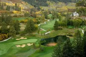 Mountain views over the fairways at Glacier Club's golf courses in Durango, Colorado