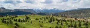 Scenic view of Hillcrest Golf Club's mesa-top fairways overlooking Durango, Colorado