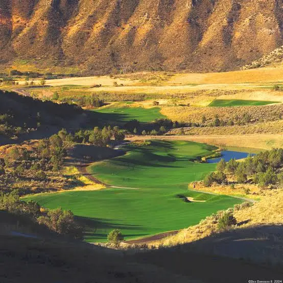 Lakota Links Golf Course, a public 18-hole golf course designed by James Engh in New Castle, Colorado