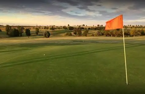 Golf course with buffalo grass fairways at Mossland Memorial Golf Course in Flagler, Colorado