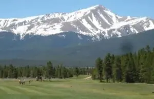 Fairway at Mount Massive Golf Course in the Arkansas River Valley near Leadville, Colorado, North America's highest golf course