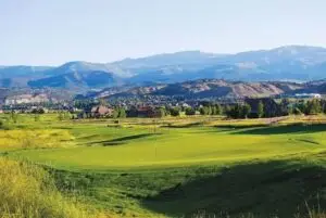 Golf course fairway at Springfield Municipal Golf Course in Springfield, Colorado