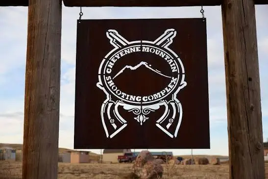 Firing range at Cheyenne Mountain Shooting Complex near Fort Carson, Colorado