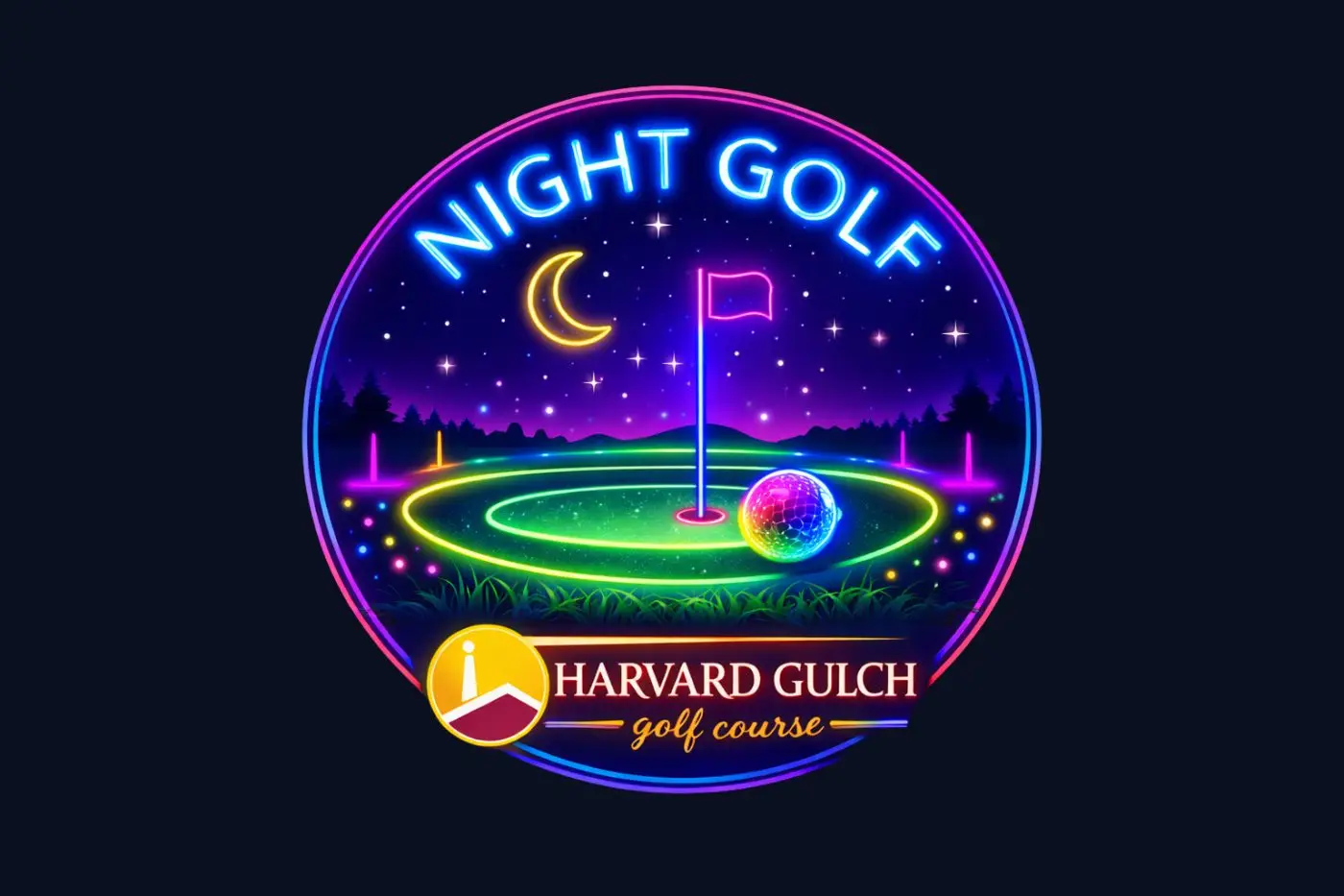 Night Golf glow golf event at Harvard Gulch Golf Course, Denver, October 2026