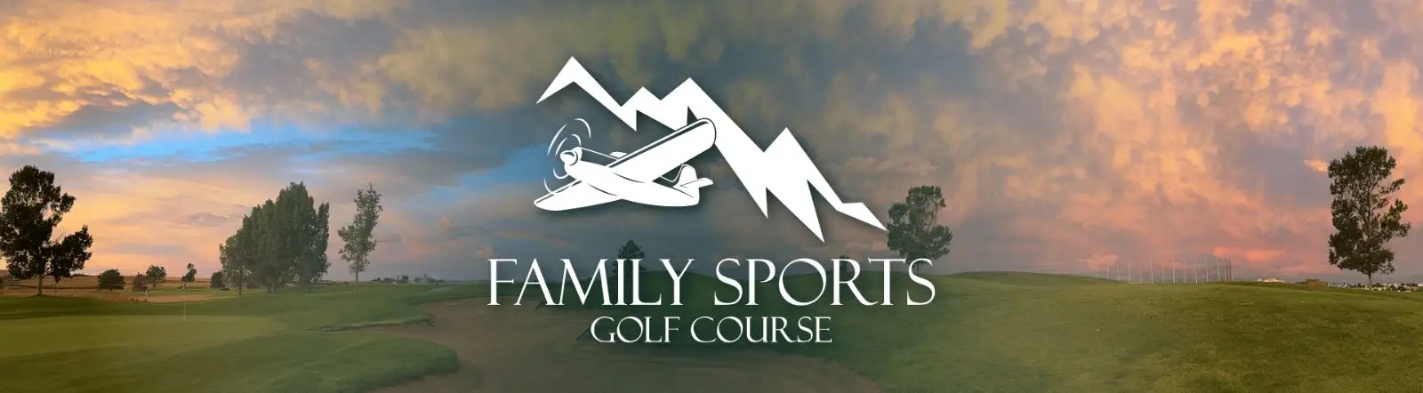 Fairways, a sand trap and trees at Family Sports Golf Course in Centennial, Colorado