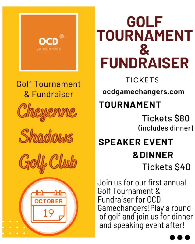 OCD Gamechangers Golf Tournament and Fundraiser, October 19 2026 at Cheyenne Shadows Golf Club in Fort Carson, Colorado